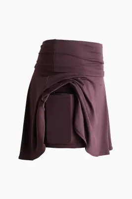 Jupe de tennis corolle - Prune chocolat — photo 4