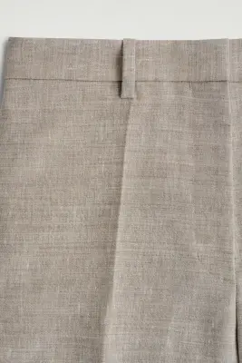 BERMUDA DE TAILLEUR EN LIN - BEIGE CHINÉ — photo 5