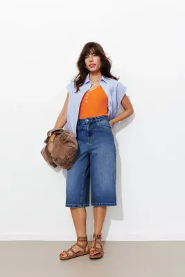Crop top en maille Femme — photo 3