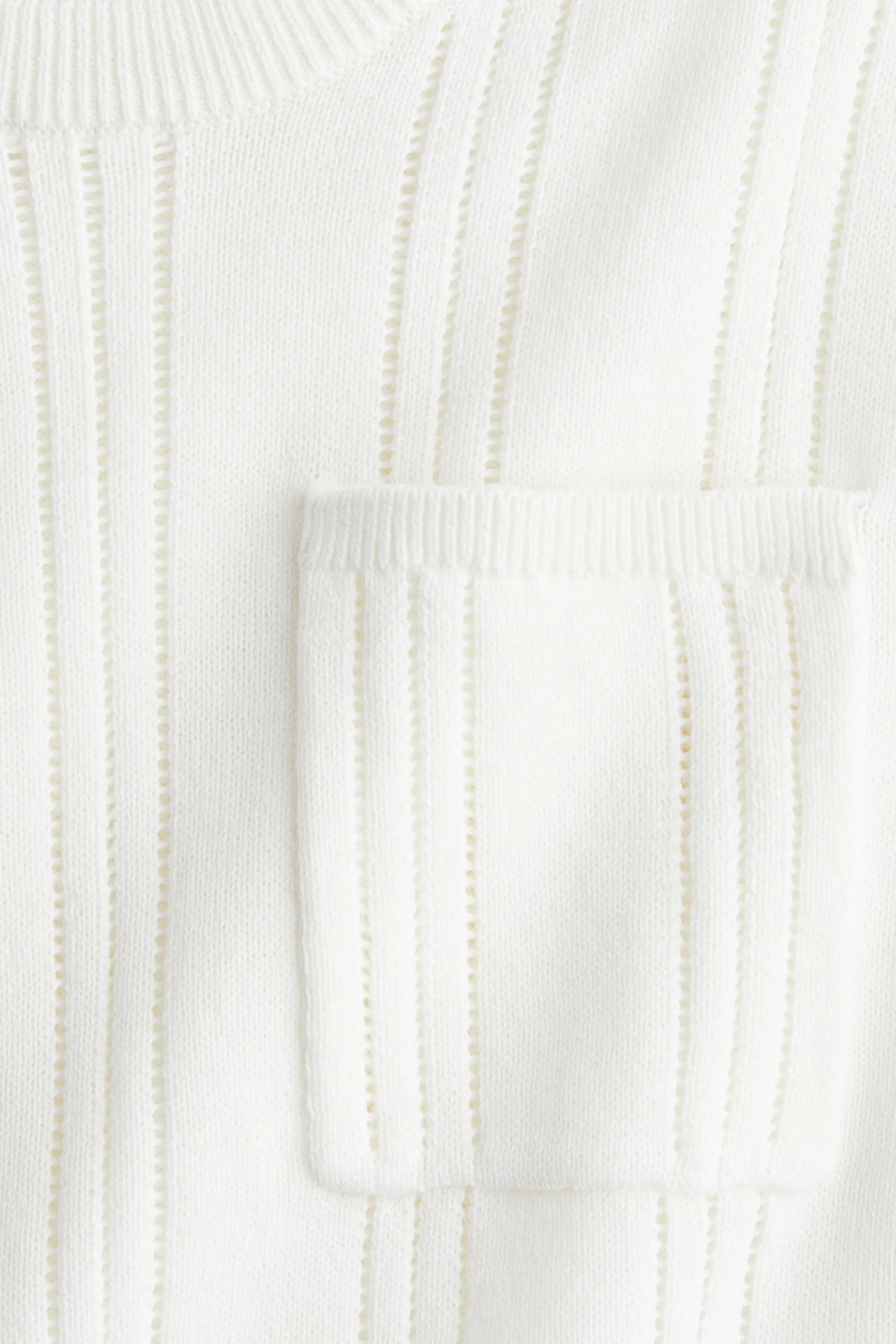 T-shirt en maille de coton texturée - Blanc