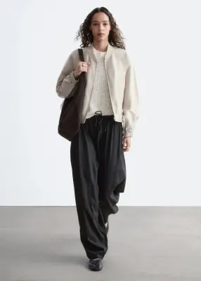 Veste en lin mélangé - Beige — photo 3