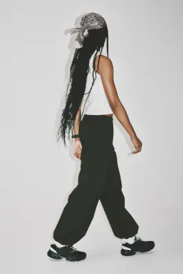 Pantalon de survêtement Relaxed Fit en nylon - Vert montagne — photo 3