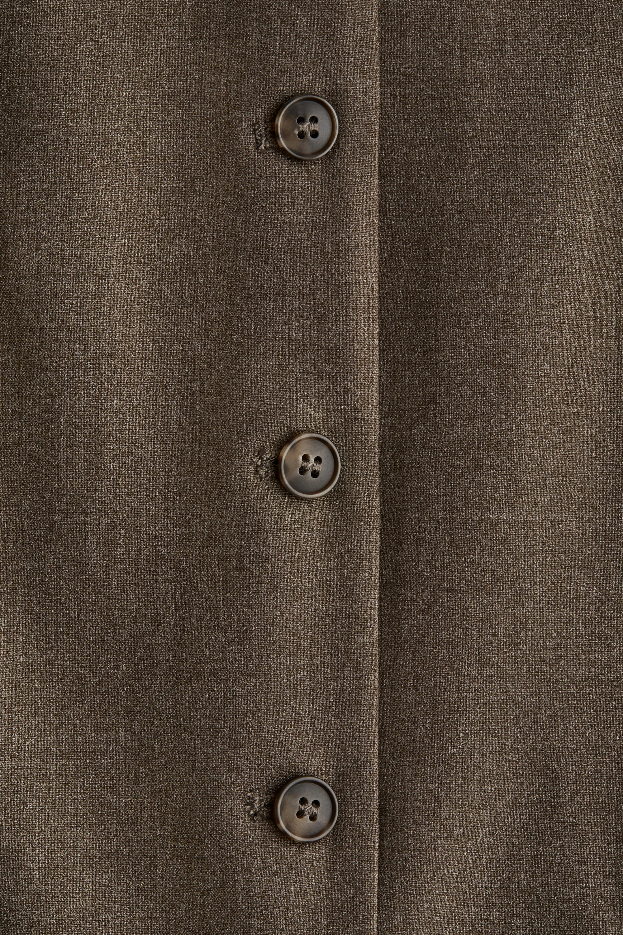 Long gilet sans manches - Taupe foncé