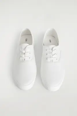 BASKETS PLIMSOLL EN TOILE - BLANC — photo 1