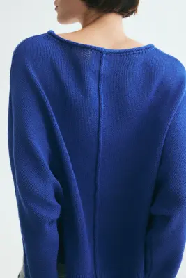 Pull à manches chauve-souris - Bleu vif — photo 2