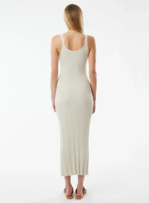 Robe en coton, viscose, élasthanne et fibre métallisée — photo 4