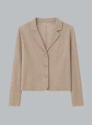 Veste Beige Manches Longues en Lin / Elasthanne — photo 5