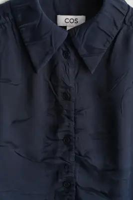 CHEMISE TEXTURÉE - BLEU MARINE — photo 5