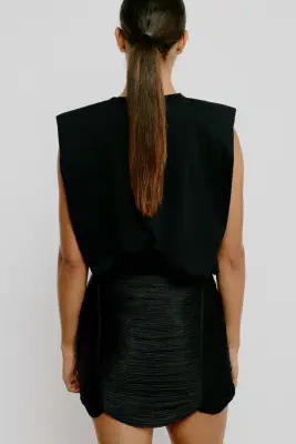 Minijupe frangée - Noir — photo 3