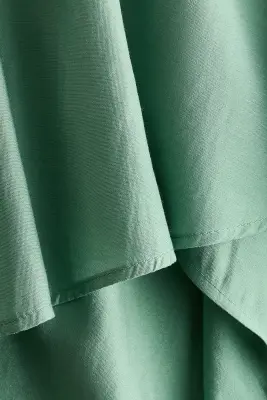 Robe asymétrique volantée - Vert ancien — photo 4