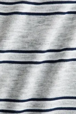 Top superposé en jersey - Gris clair chiné/rayé — photo 5