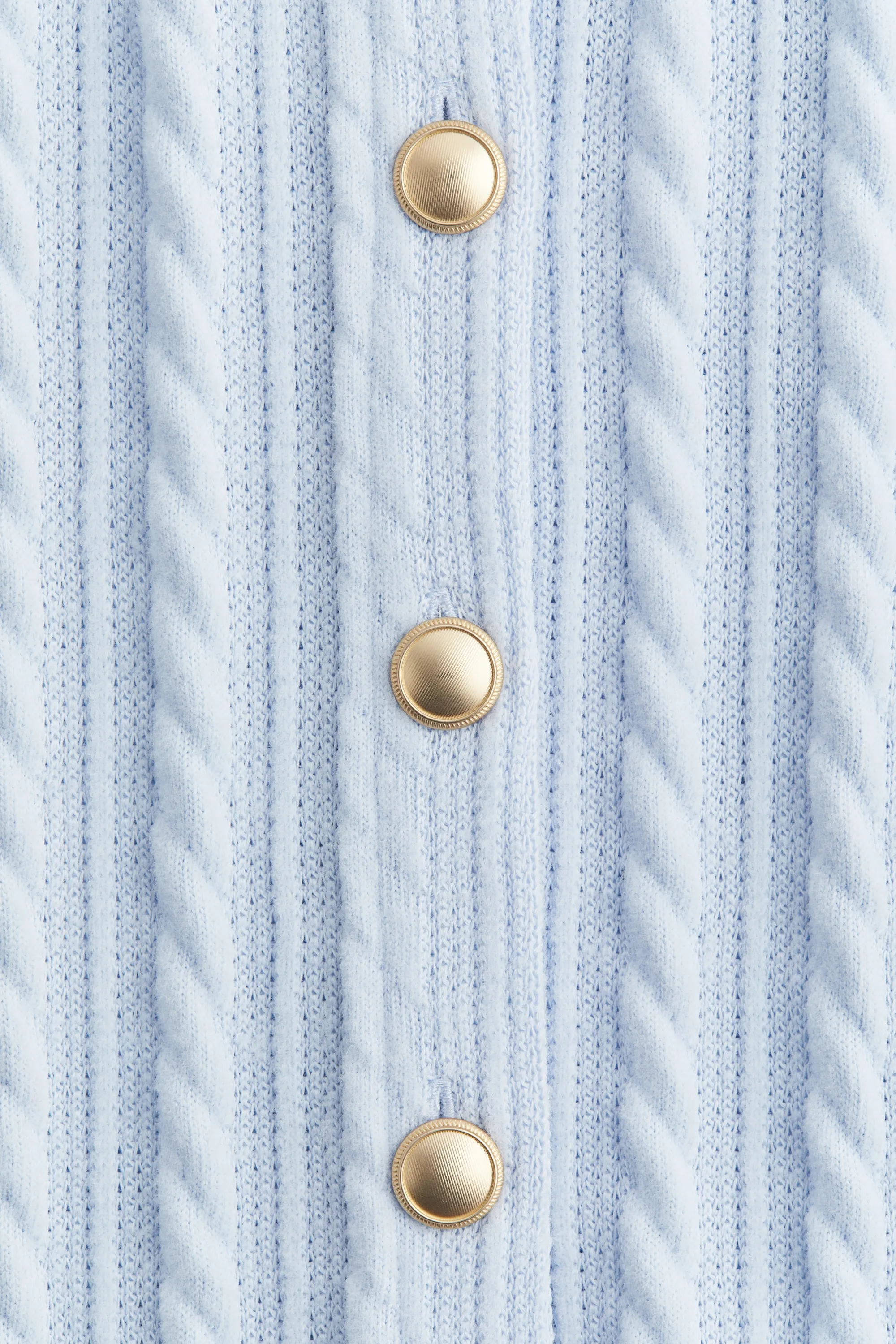 Gilet façon maille torsadée - Bleu clair