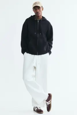Veste à capuche zippée Loose Fit - Bleu foncé — photo 1