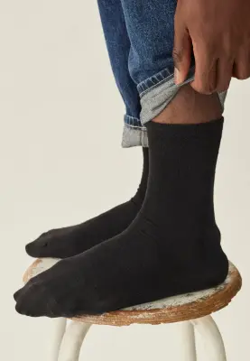 Les chaussettes en laine - Gris anthracite — photo 5