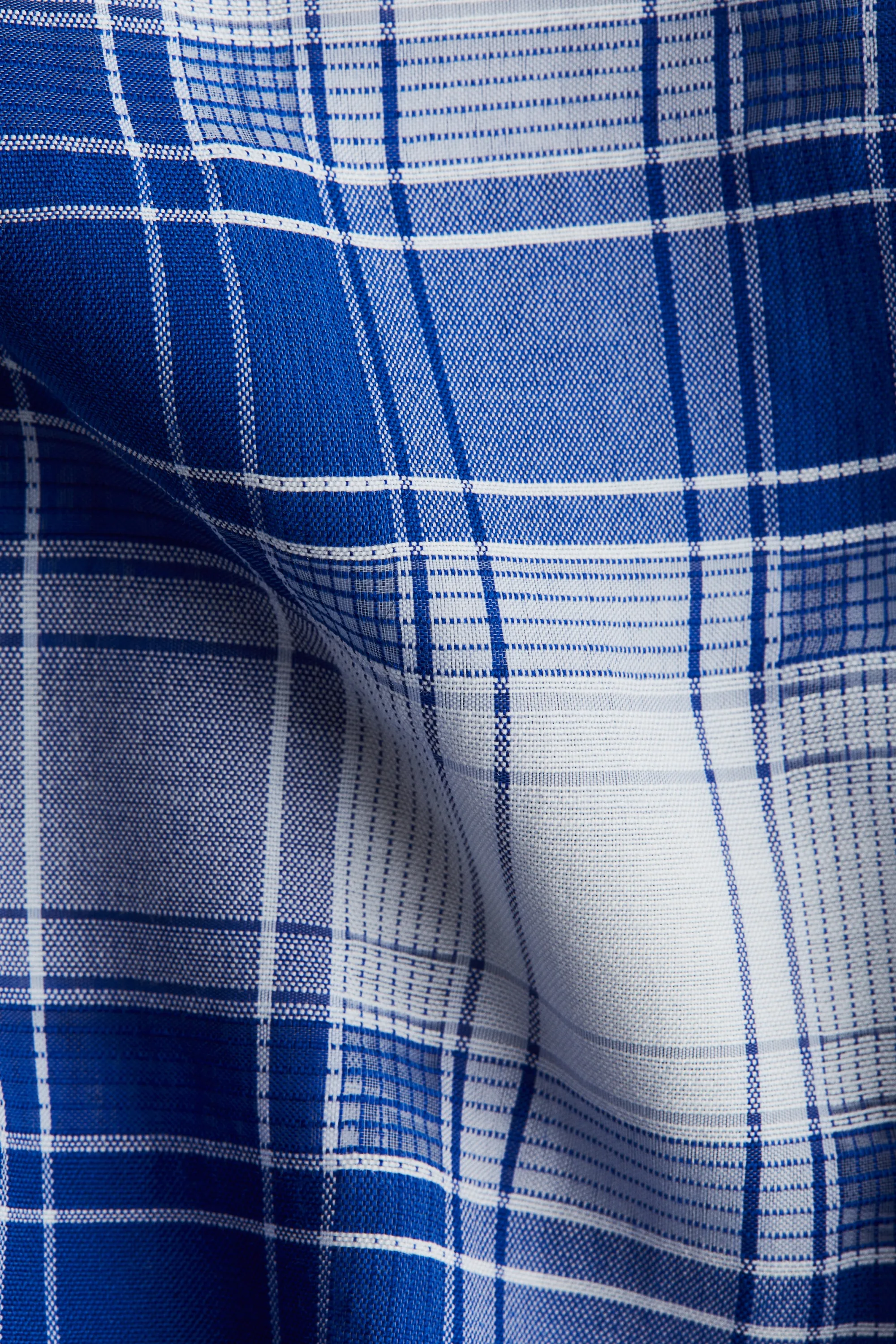 Blouse avec détail façon cape - Bleu/carreaux