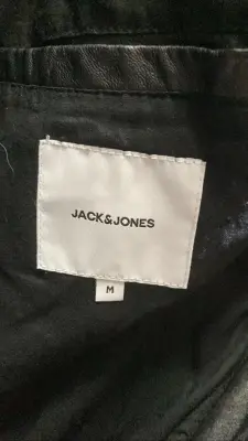 Veste en cuir noir Jack & Jones — photo 4