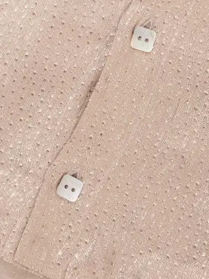 Top sans manche en soie beige rosé à pois doré  Prix boutique 1400€ Taille 34 — photo 3