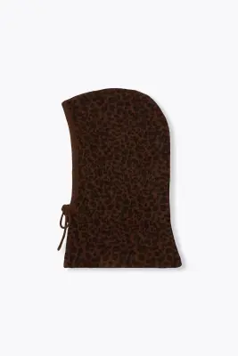 Cagoule léopard en maille