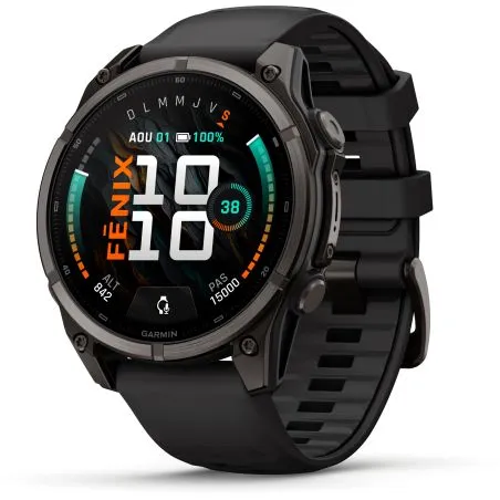 Garmin Fenix 9 amoled 47mm sapphire Titane Carbon Gray DLC bracelet noir 010-04762-11