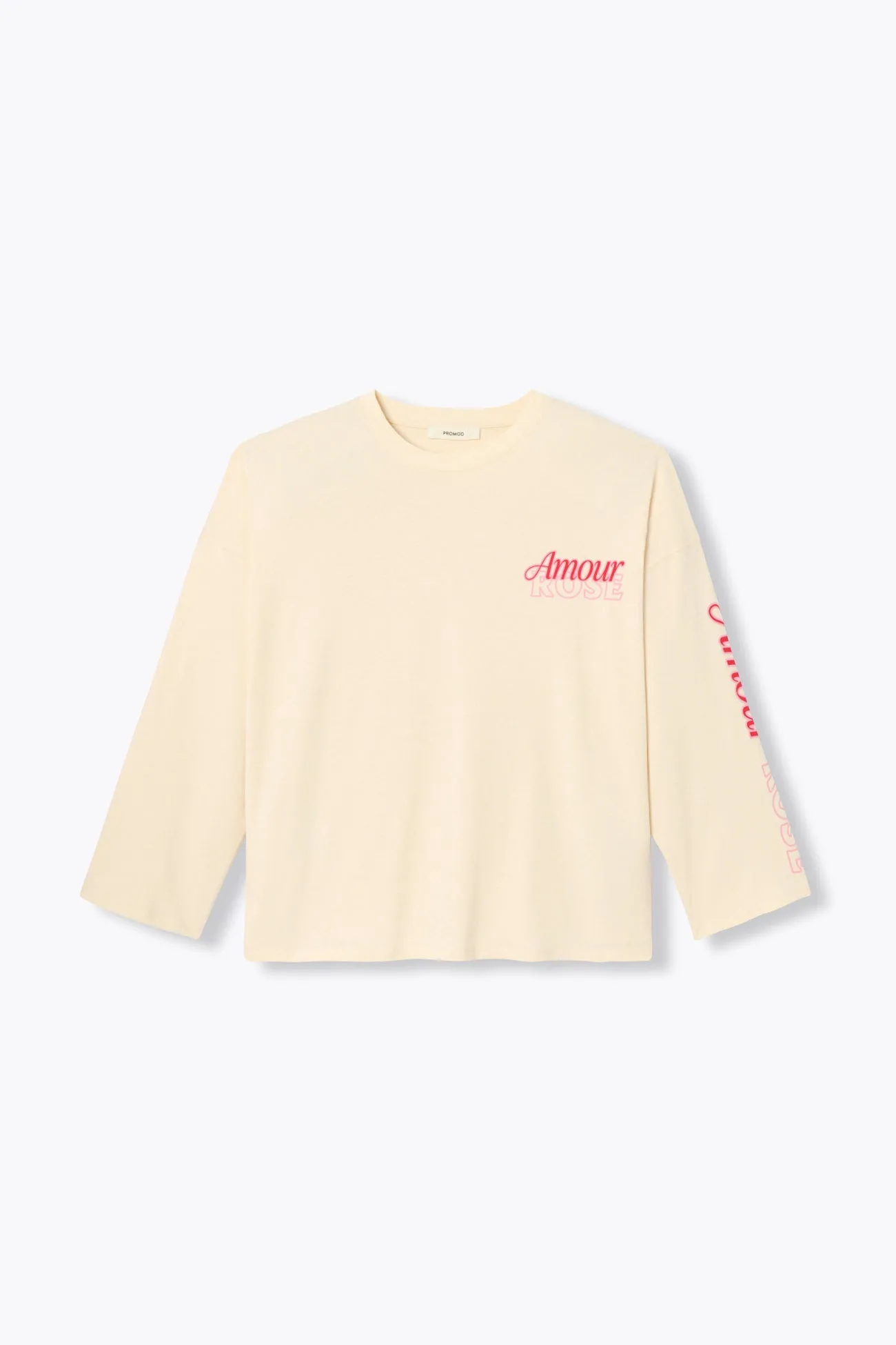 T-shirt à message Amour Rose