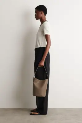 T-SHIRT SLIM EN SOIE - IVOIRE — photo 1