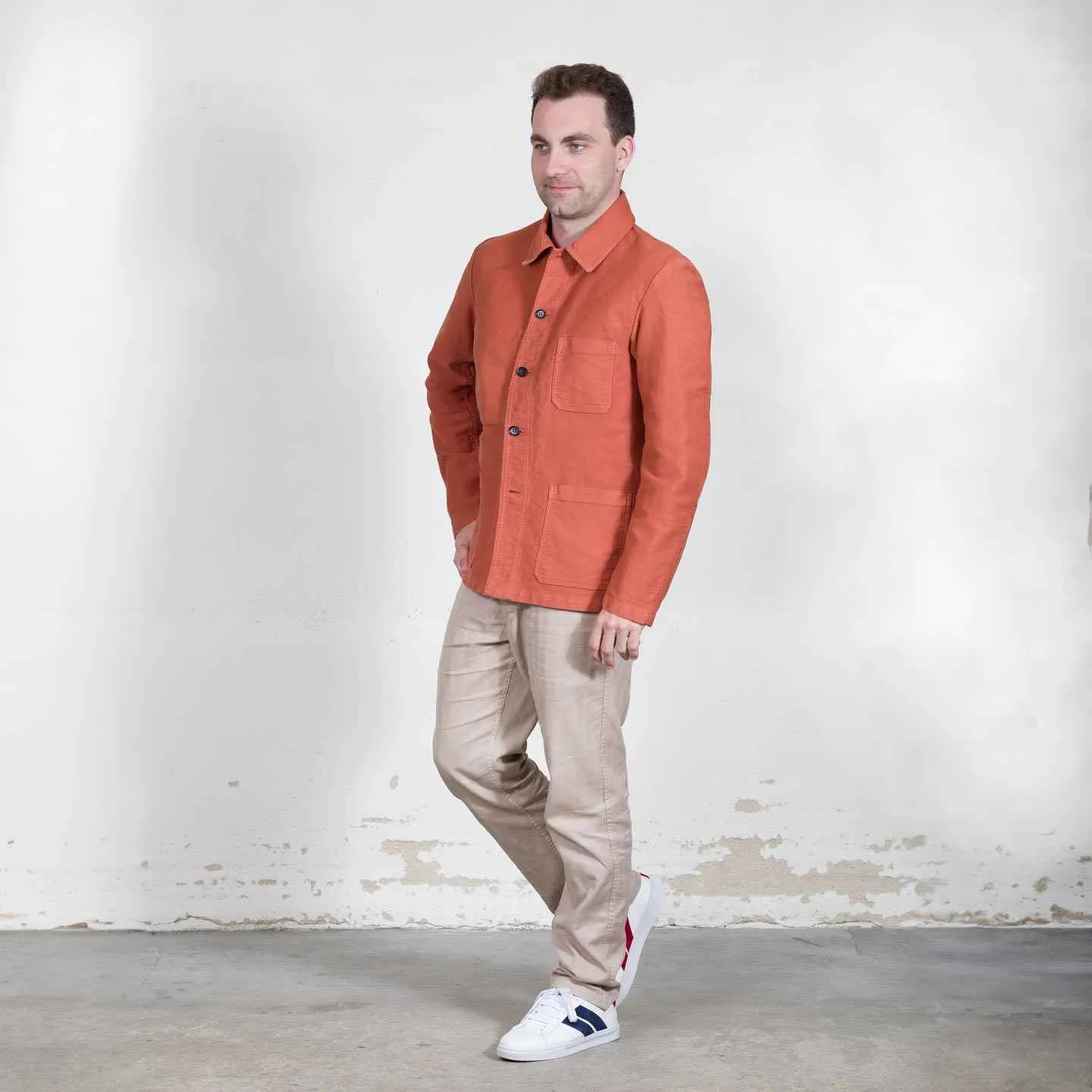 Veste Workwear en Moleskine en Coton Bio 4M/5 - Chanterelle