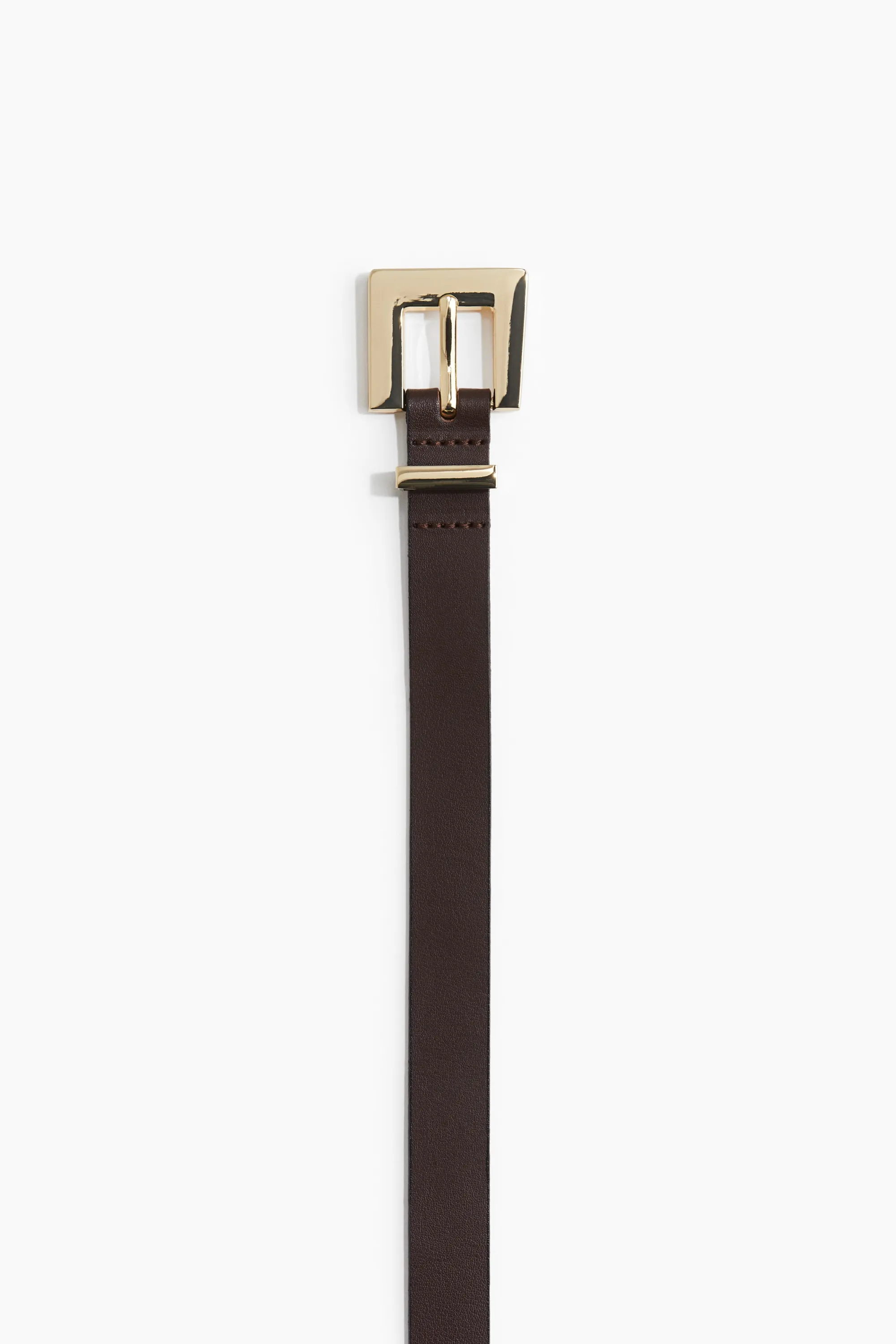 Ceinture en cuir fendu - Marron foncé