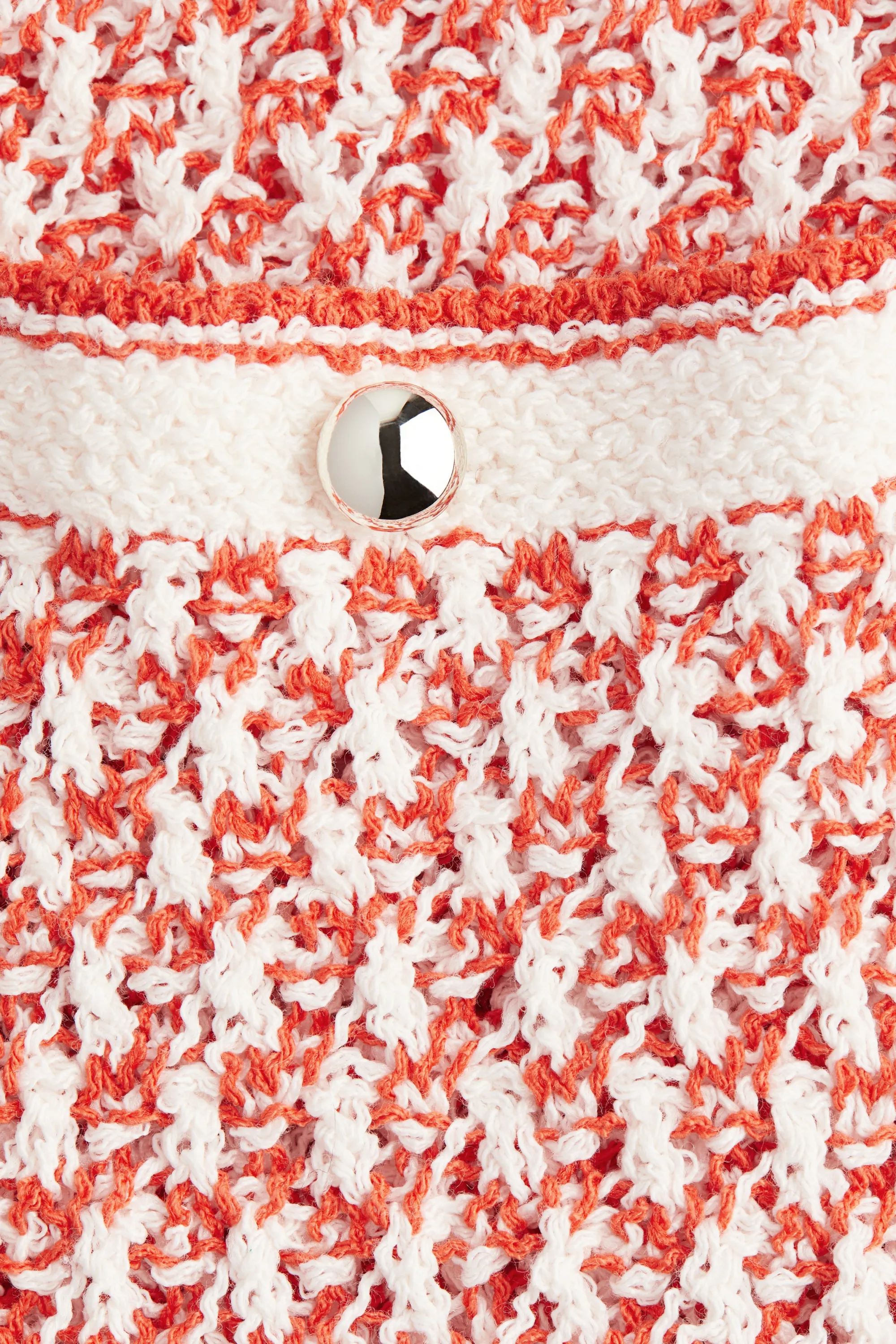 Robe en maille texturée avec poches - Orange/motif