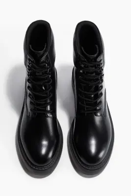 Bottines à lacets - Noir — photo 1