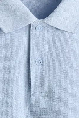 Polo Regular Fit - Bleu clair — photo 4