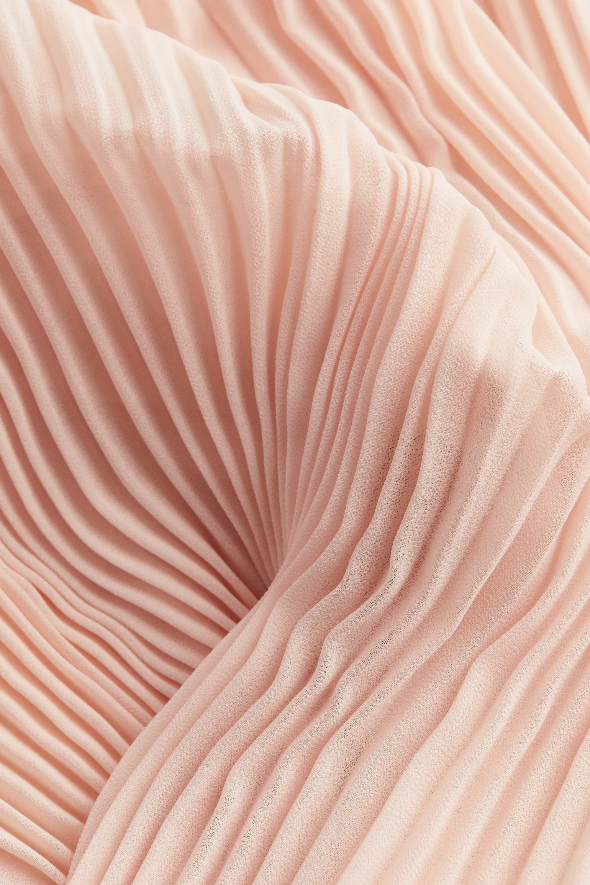 Robe en mousseline plissée - Rose poudré