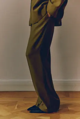 Pantalon de tailleur - Vert kaki foncé — photo 2