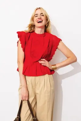 Blouse rétro-romantique Femme — photo 4