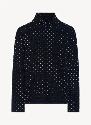 T-shirt en viscose et élasthanne à pois — photo 4