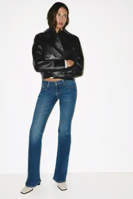Flared Low Jeans - Bleu denim — photo 1