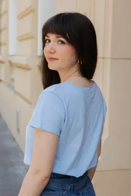 Tee-shirt Simone - bleu ciel — photo 2