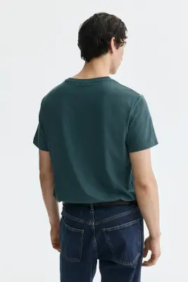 T-shirt COOLMAX® Slim Fit - Bleu canard foncé — photo 2