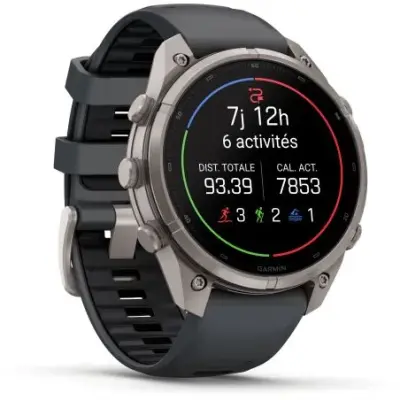 Garmin Fenix 9 Pro InReach amoled 47mm Sapphire Titane bracelet graphite/noir 010-04336-21 — photo 3