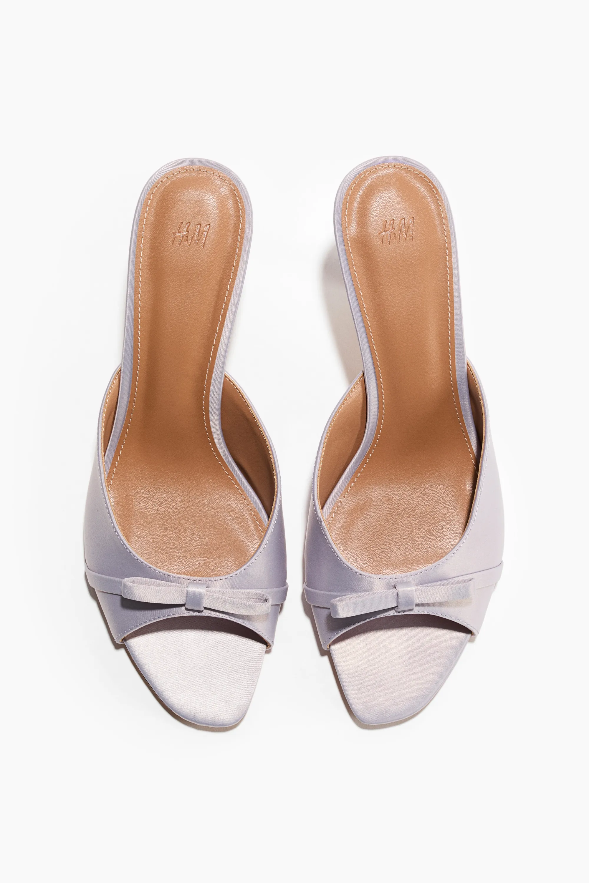 Sandales à talon avec nœud - Lilas