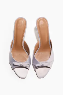 Sandales à talon avec nœud - Lilas — photo 1