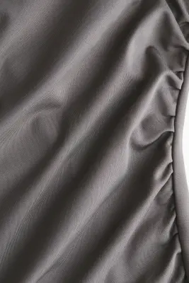 Robe asymétrique à effet drapé - Gris — photo 4