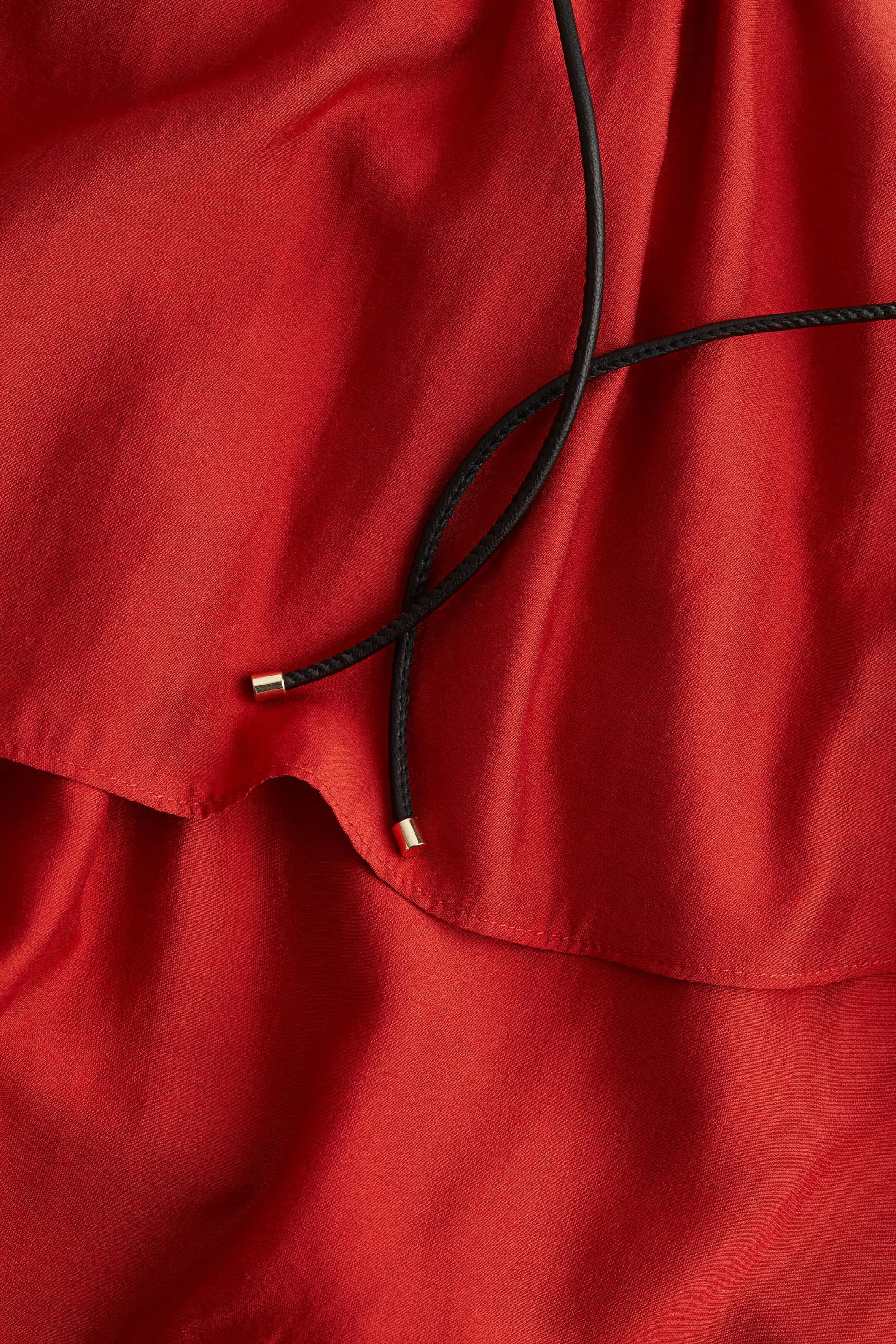 Longue robe volantée - Rouge