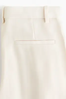 Jupe-culotte plissée à jambes larges - Crème — photo 4