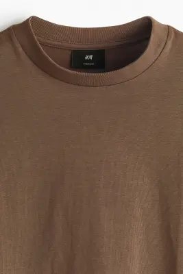 T-shirt Oversized Fit en coton - Marron — photo 2