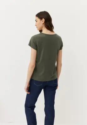 Le t-shirt Tencel - Kaki — photo 3