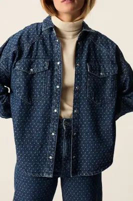 Chemise Lolly Jacquard Middle Blue — photo 1