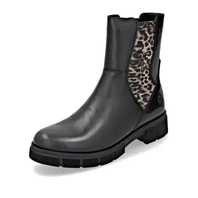 Bottines Remonte D2S70-03 Noires - Lacets Grande Pointure Femme — photo 1