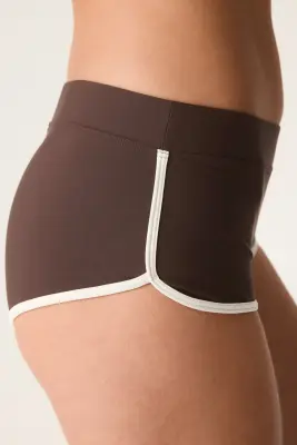 Bas de maillot shorty de natation - Café — photo 2
