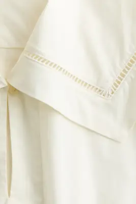 Blouse à col marin en popeline - Crème — photo 4