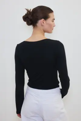 Top à manches longues Warming Slim Fit - Noir — photo 3